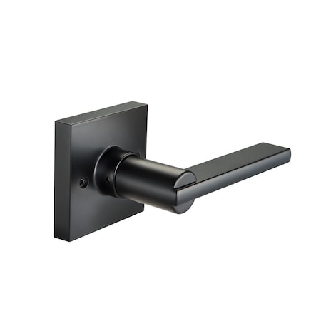 Yale Real Living Edge YE Series Seabrook Lever with Square Rose Single Dummy Lock Black Finish YR81SBSQBLK